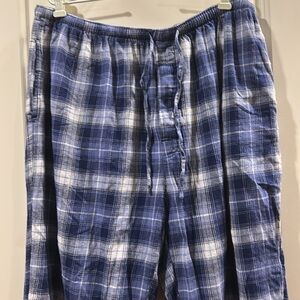 ALEXANDER DEL ROSA drawstring plaid flannel pajama loungewear pants pockets 2XL